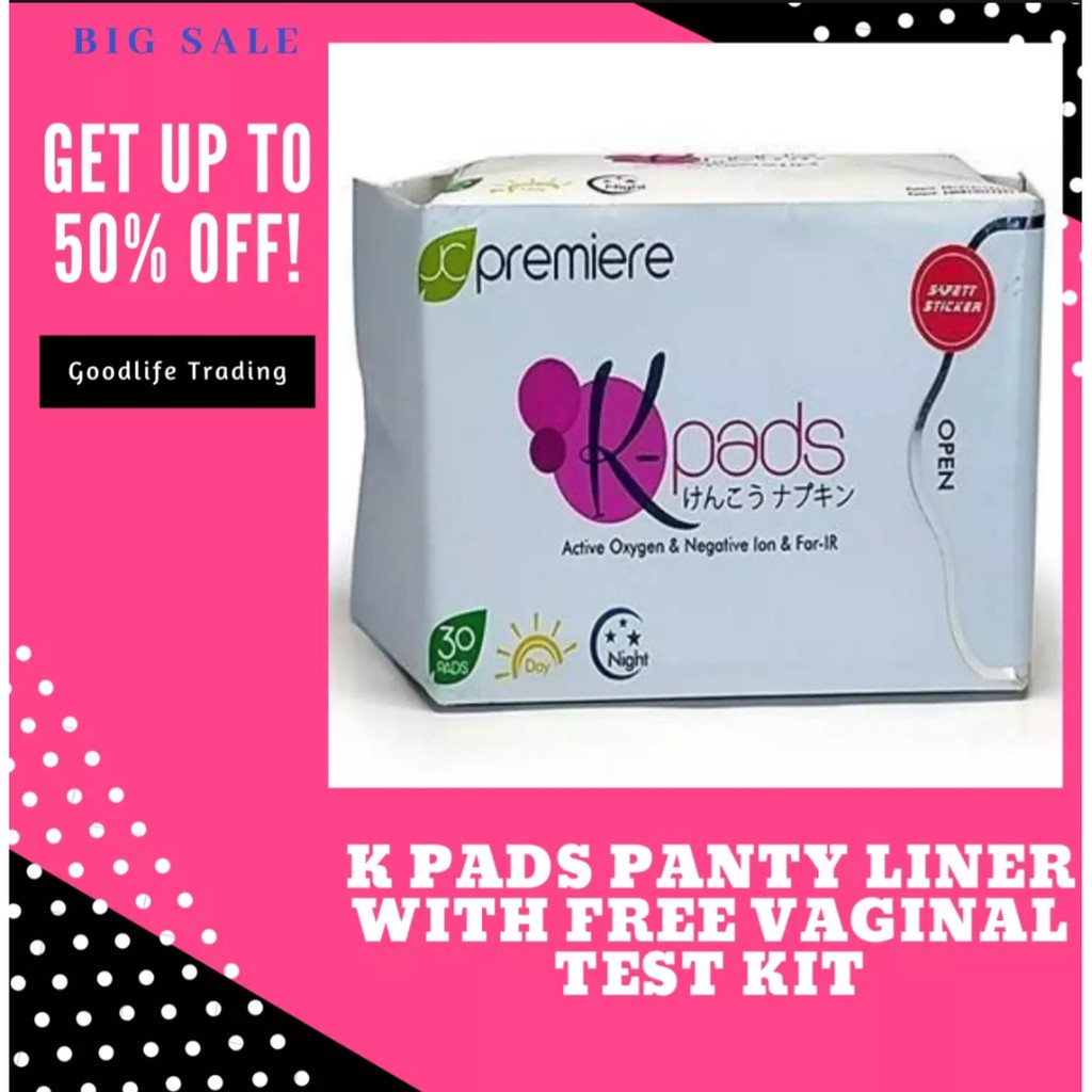 K Pads Panty Liner Authentic JC Premiere Products with Active Oxygen & Negative Ion & FarIR