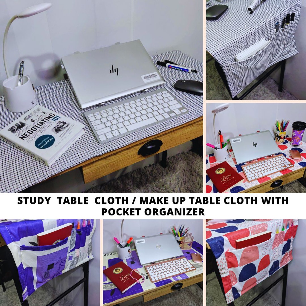 Study Office Table Cover Organizer Plain Printed Shopee Philippines