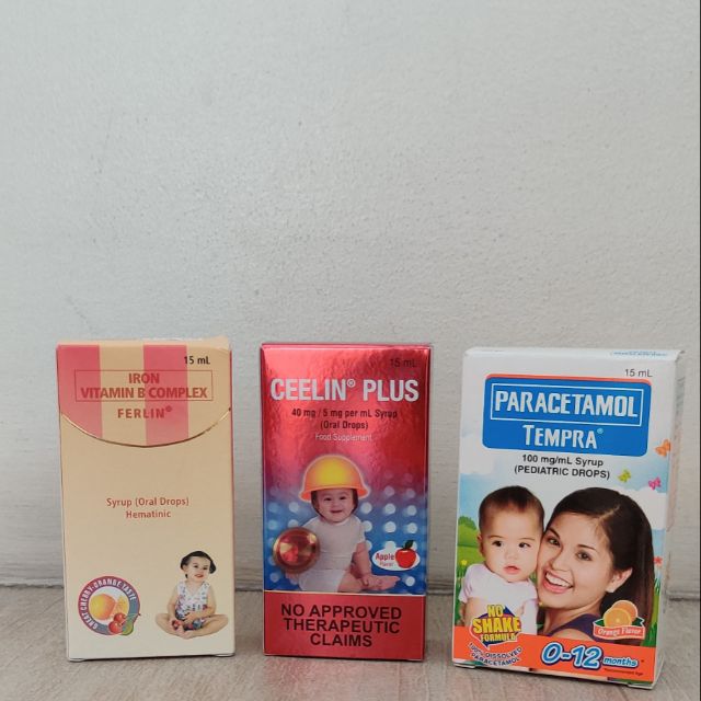 Infant baby vitamins and medicine (Bundle of 3, new and authentic