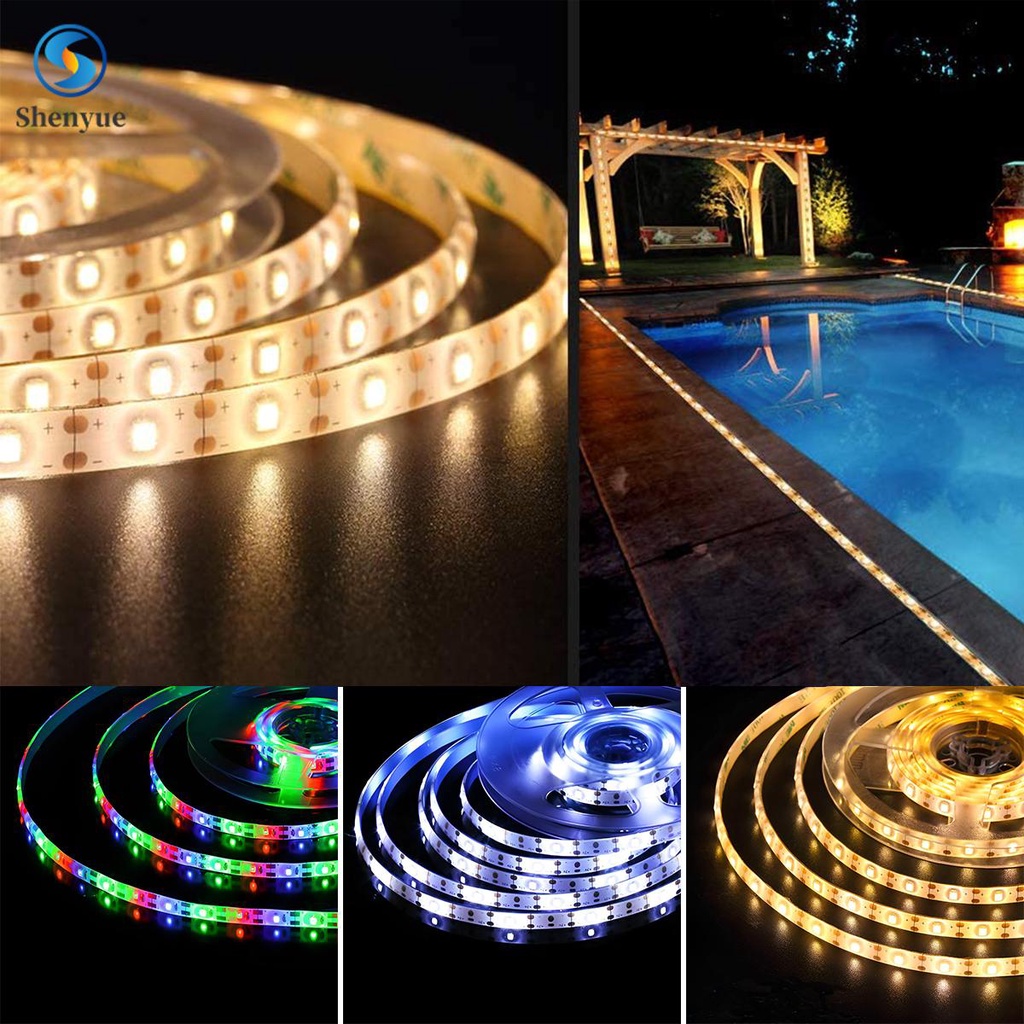 9.84Ft 98 LED Solar Strip Lights Solar Flexible Tape Lights 8 Light