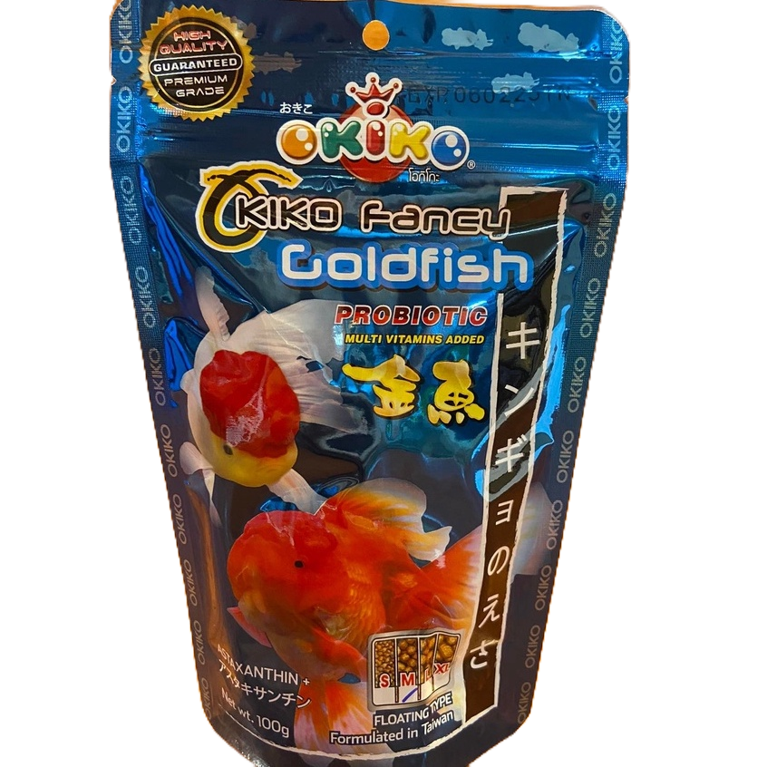 100g Medium Size Pellet Okiko Fancy Goldfish Probiotic Fish Food Pet Essentials 24/7 Pet Shop