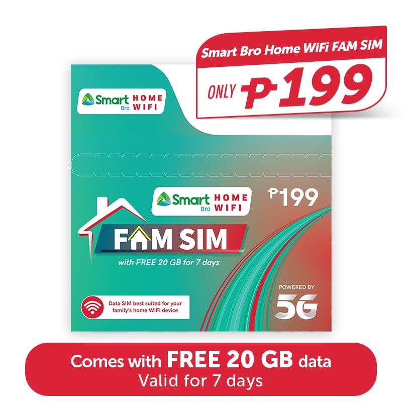 Smart Home wifi Sim (FAM SIM) With Free 20GB For 7 Days Shopee