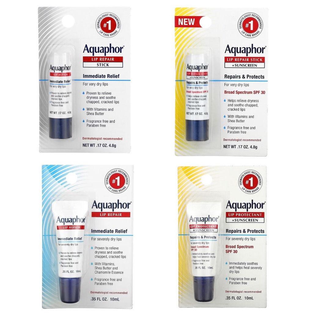 Aquaphor Lip Repair, Lip Balm, Immediate Relief, Fragrance Free Shopee Philippines