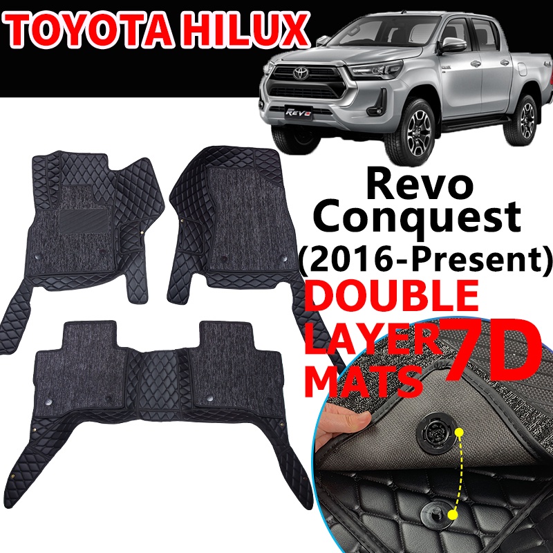 20162022 Toyota Hilux Matting 7D 2Layers Car Floor Mats Deep Dish coil