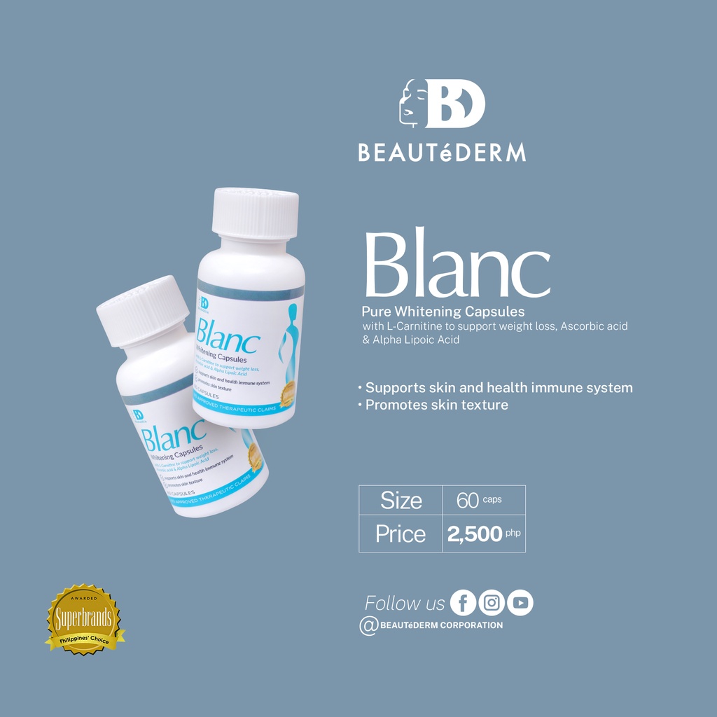 Beautederm Blanc Whitening Glutathione Capsules 60 caps EXP Aug 2023 Shopee Philippines