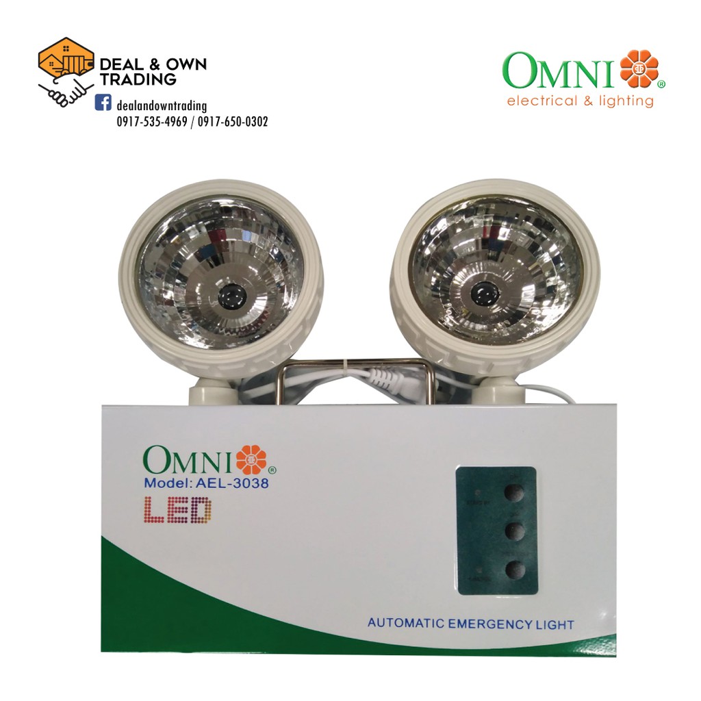 Omni Automatic Emergency Light AEL3038 Shopee Philippines