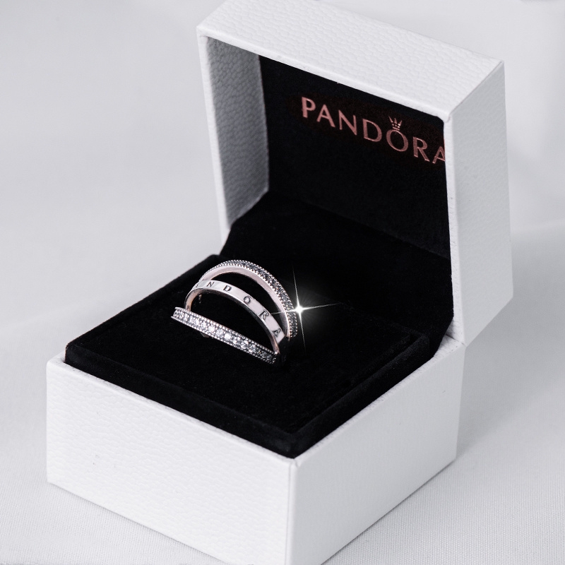 Pandora Pandora Ring 925 Silver Ring Couple Ring Hollow