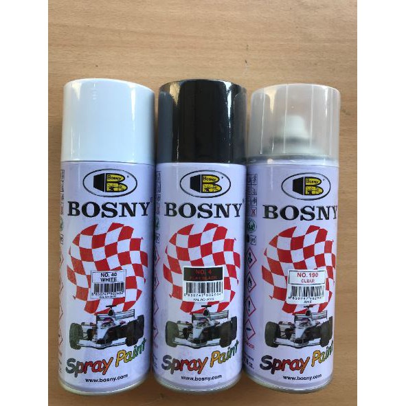 Bosny Spray Paint Various Colors, 1007 Flat White Primer White Shopee