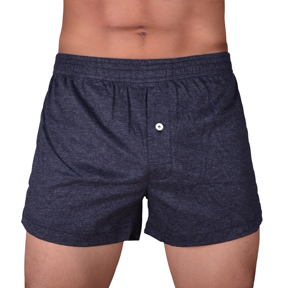Walker Men's Boxer Shorts with Button Placket in Acid Black