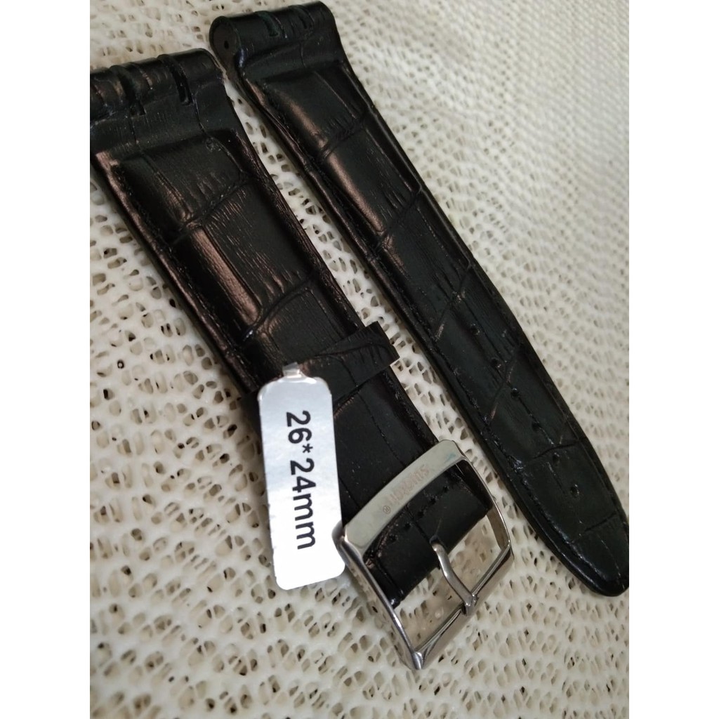 Leather Strap ( Crocodile black ) Shopee Philippines
