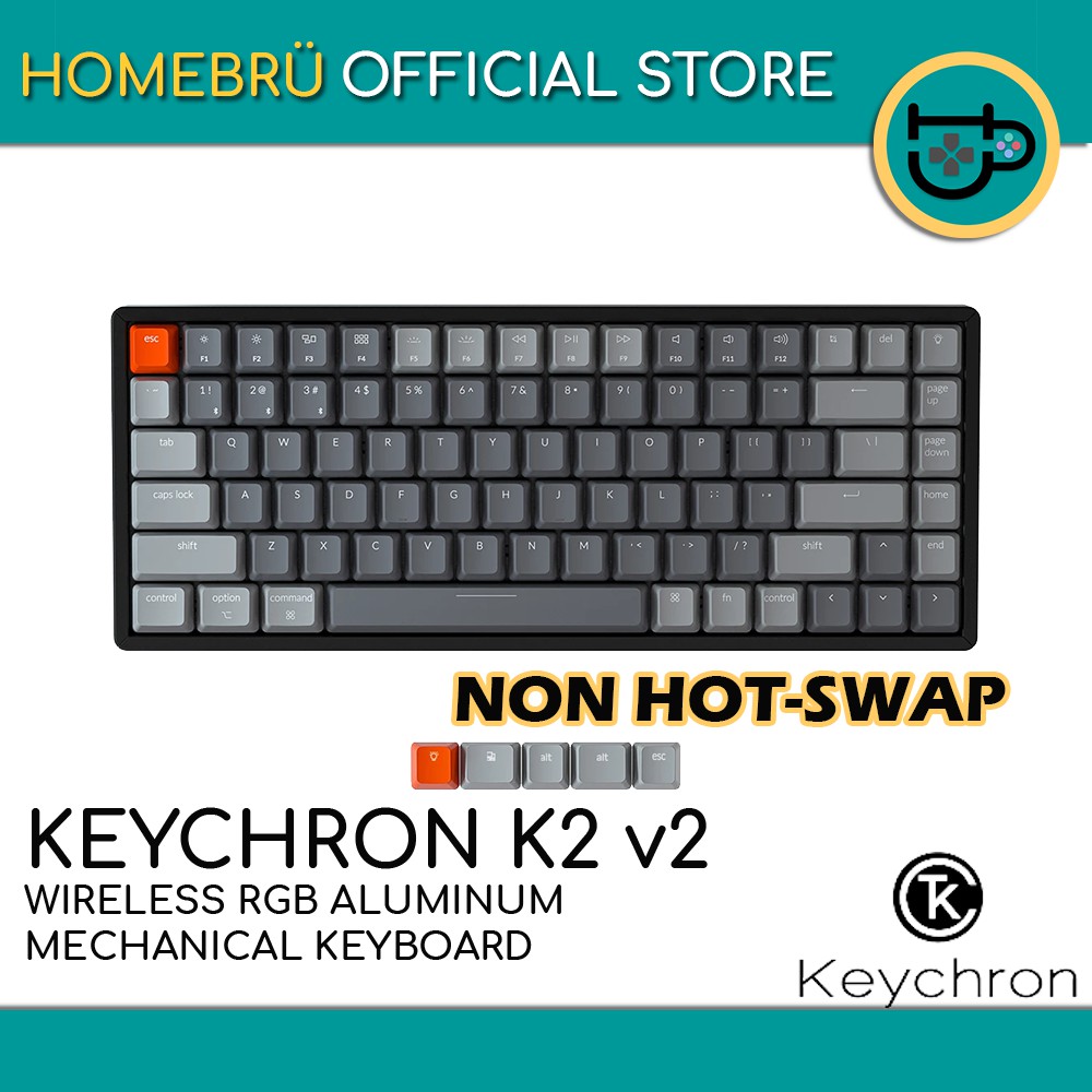 Keychron K2v2 Wireless Mechanical Keyboard RGB Aluminum Shopee