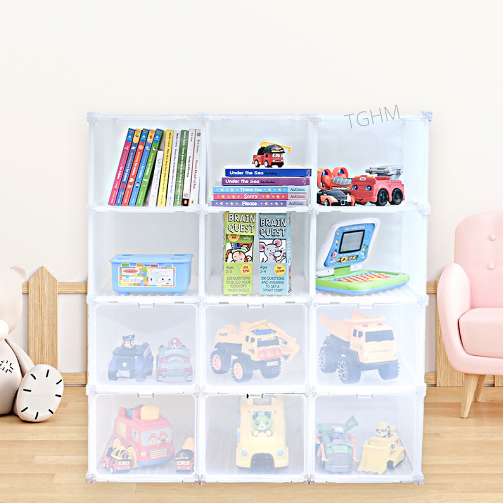 [3 pcs]Collapsible High Quality Stackable Storage Toy Box Shoebox