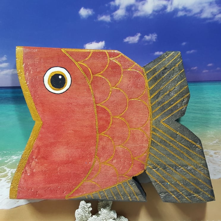 Handmade wooden abstract fish for wall decor Shopee Philippines