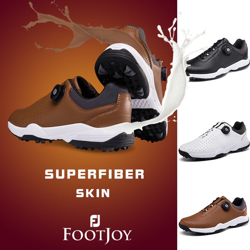 Men's Golf Shoe Spiked Spikeless Waterproof Golf Shoes with Spikes for