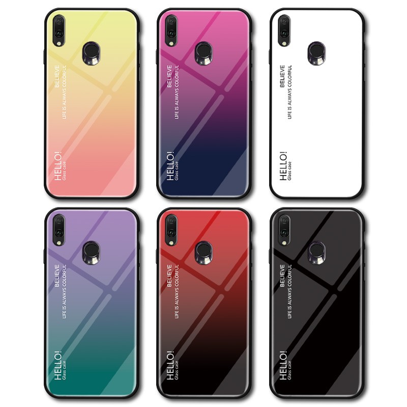 Vivo Y91 Case Gradient Tempered Glass Phone Case Vivo Y91 Y93 Y95 Y97