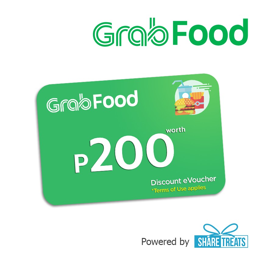 Grab Food P200 Promo Code (SMS eVoucher) Shopee Philippines