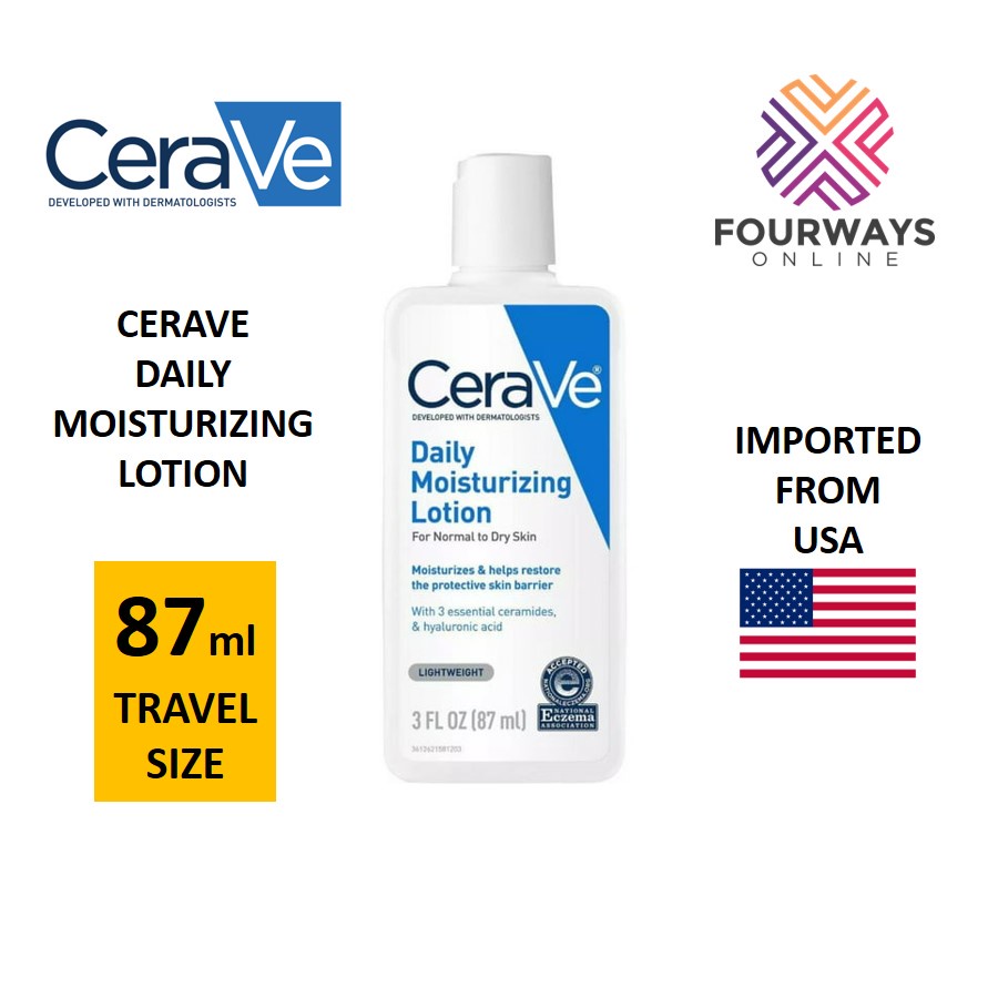 CeraVe Daily Moisturizing Lotion 87ml Travel Size / Trial Size Shopee