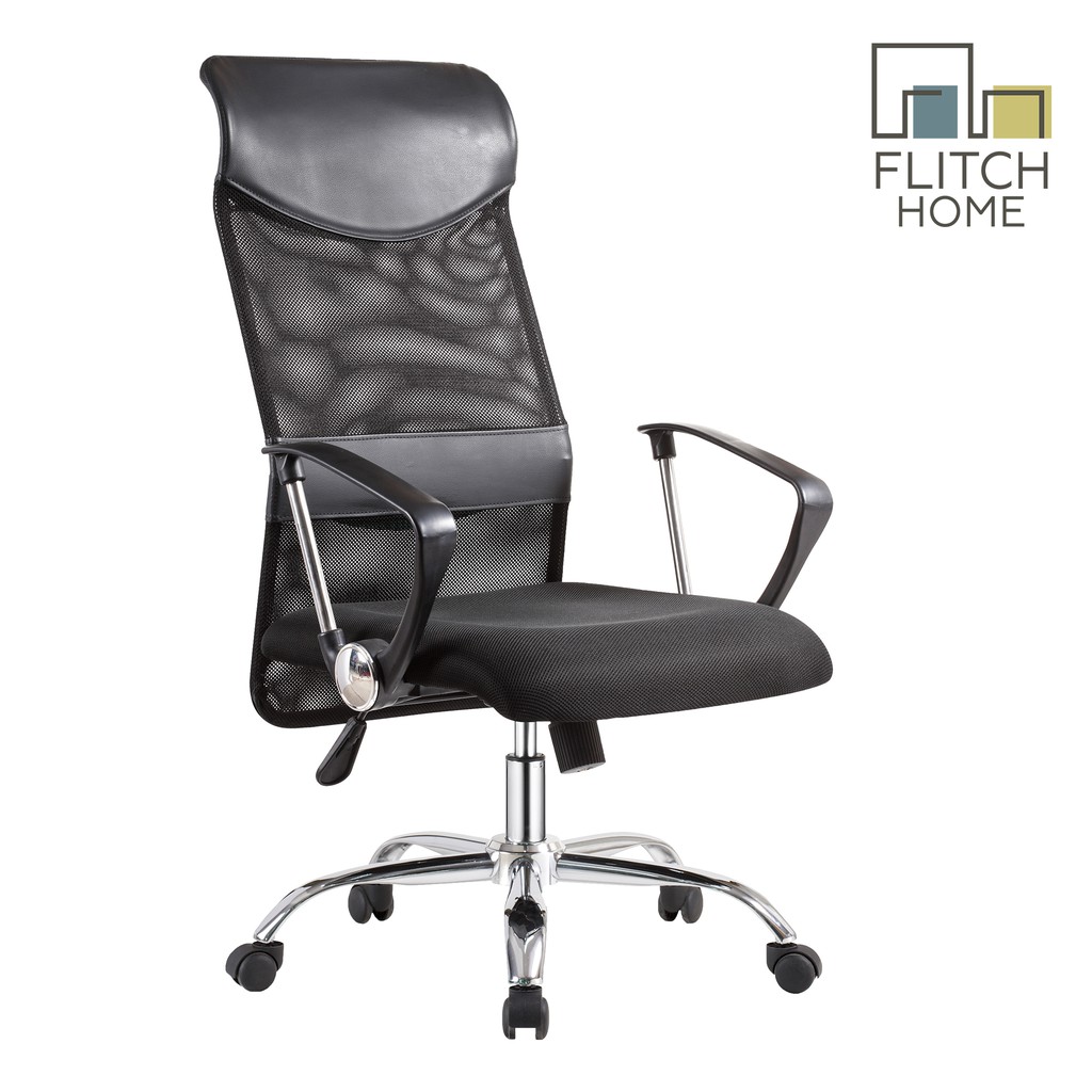 Flitch Home FH7800 Luxury Edition High Back Mesh Office Chair Black