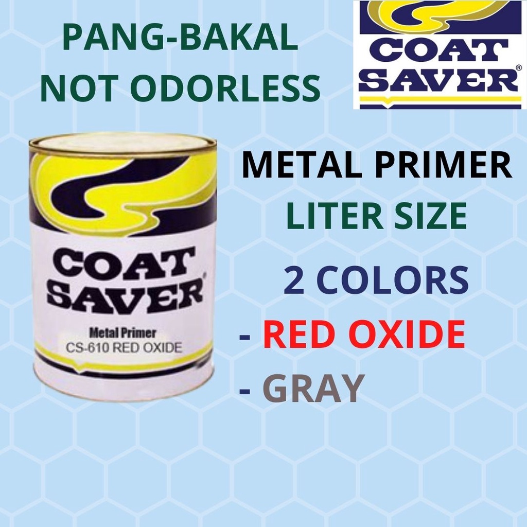 Coat Saver Liter Metal Primer Red Oxide Gray Coatsaver Shopee Philippines