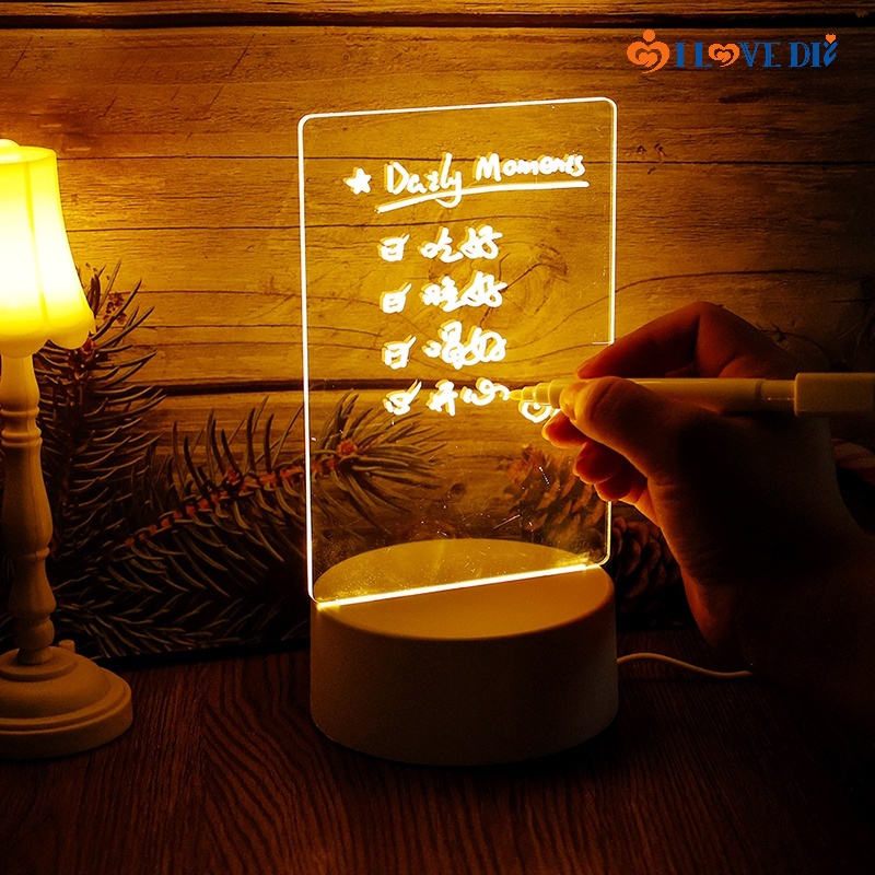 Novelty LED Acrylic Message Board Light with USB Plug/ Creative