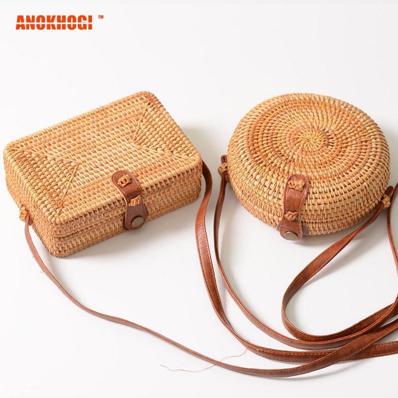 Vintage Rattan Woven Mini Women Casual Sling BagB30 Shopee Philippines