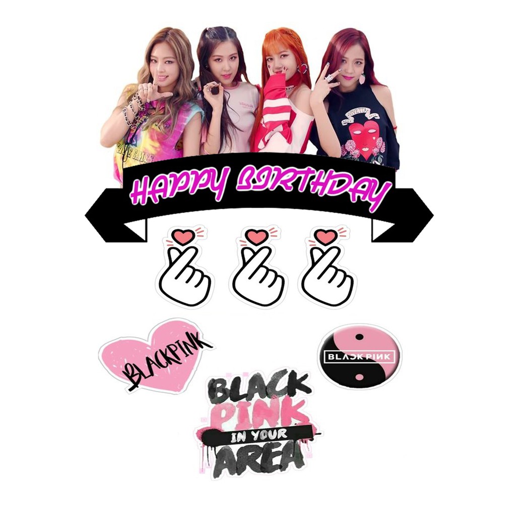 Black Pink Cake Topper with NAME! | Shopee Philippines