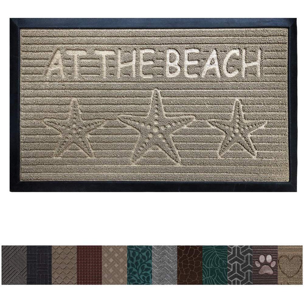 Gorilla Grip Original Durable Rubber Door Mat, 29x17, Heavy Duty