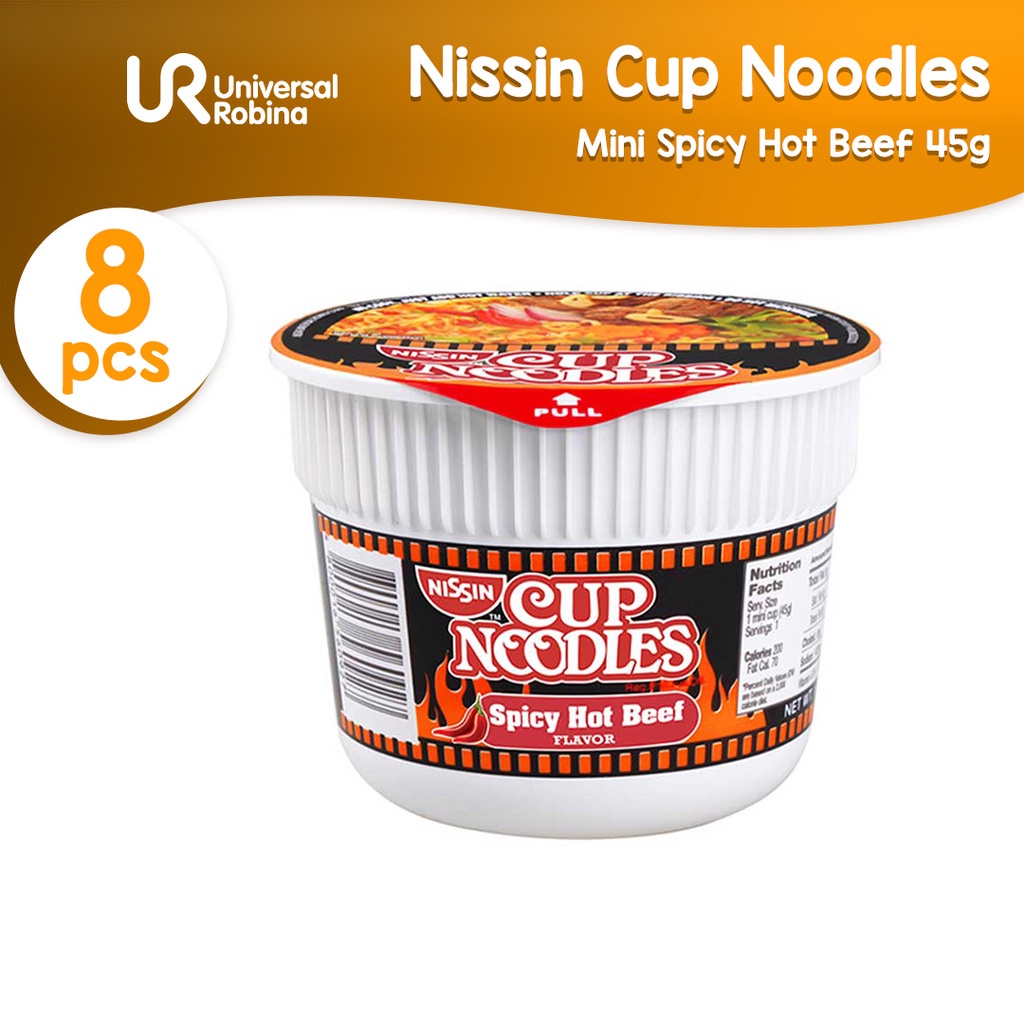 Nissin Cup Noodles Mini Spicy Hot Beef (45G) x 8 Shopee Philippines