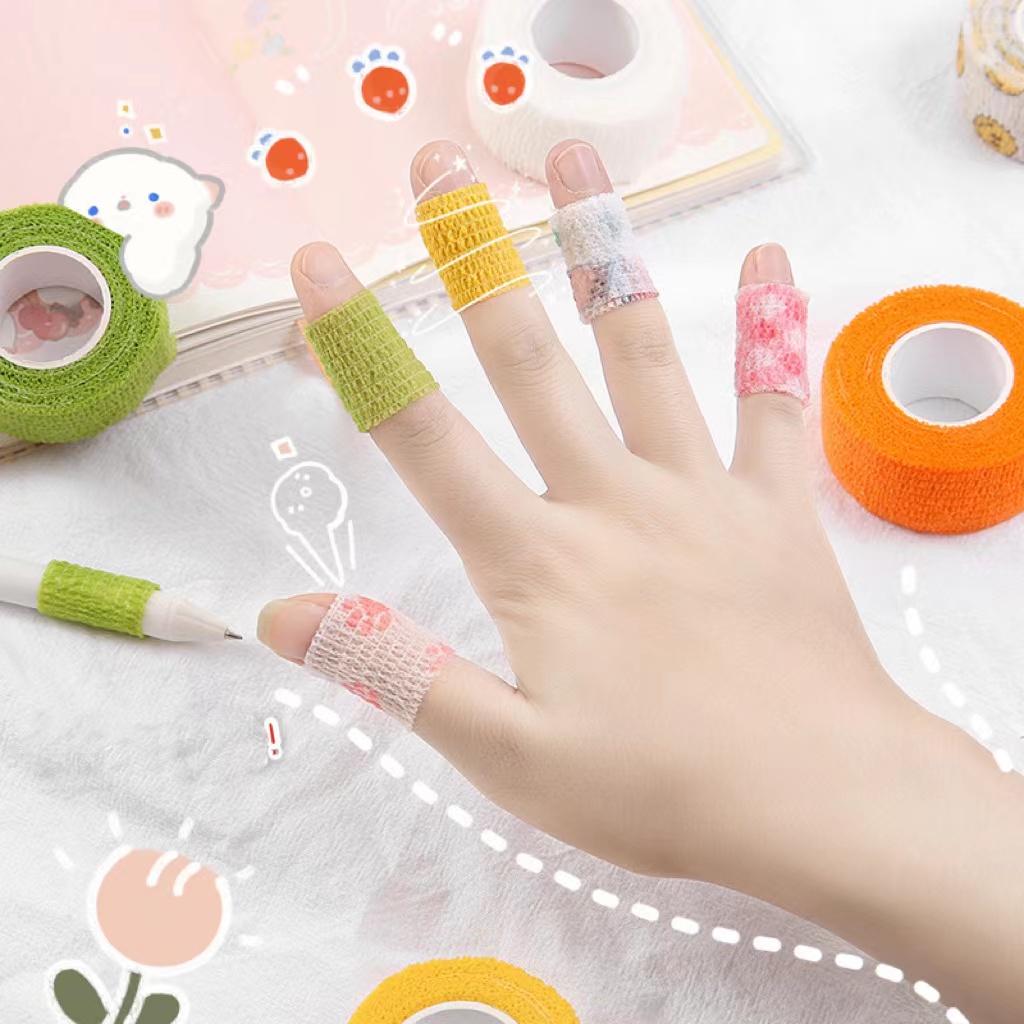 Cute finger bandage writing finger guard antiwear hand tape self