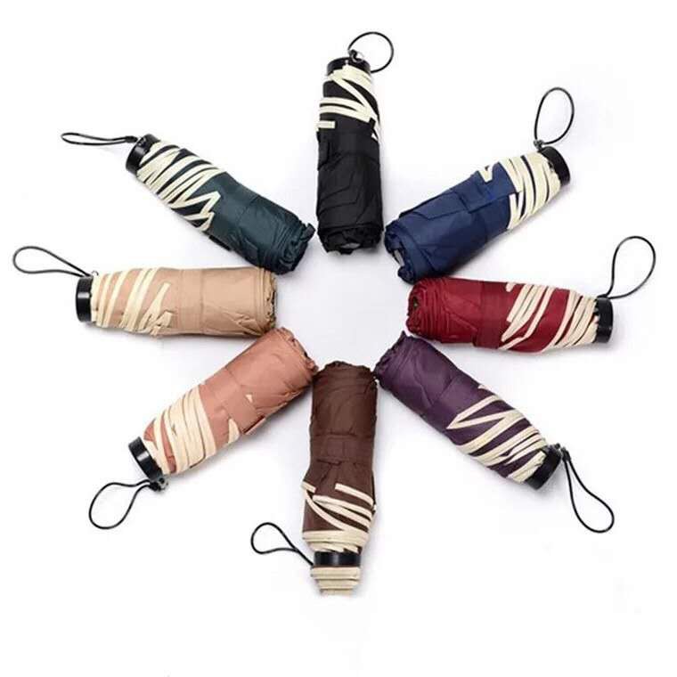 fibrella umbrella automatic 5 Folds Mini Pocket Umbrella Shopee
