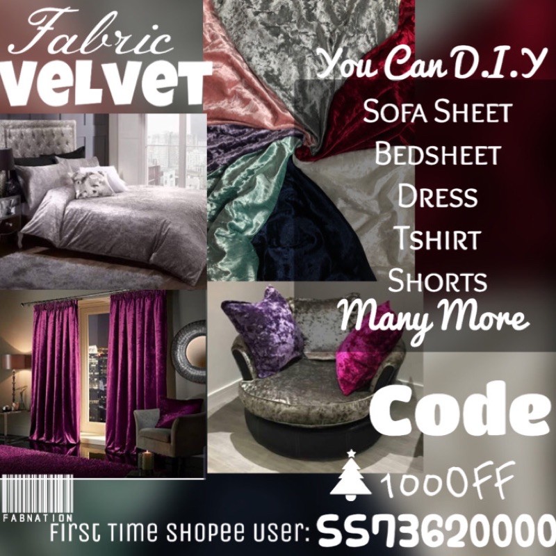 PREMIUM VELVET PER YARD (CRUSHED STRETCHY VELVET AND VELOUR/SMOOTH ONE