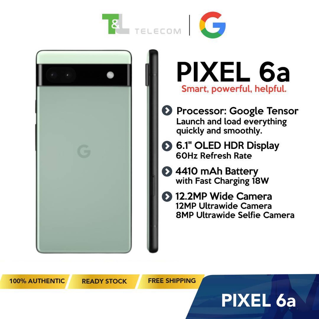 Google Pixel 6a 5G LTE Nano Sim + eSIM 6GB + 128GB 4410 mAh Fast