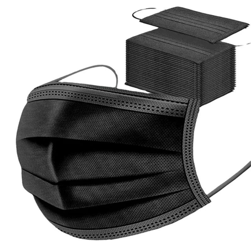 Black Face Mask 50pcs Disposable 3ply Excellent Quality Surgical Masks