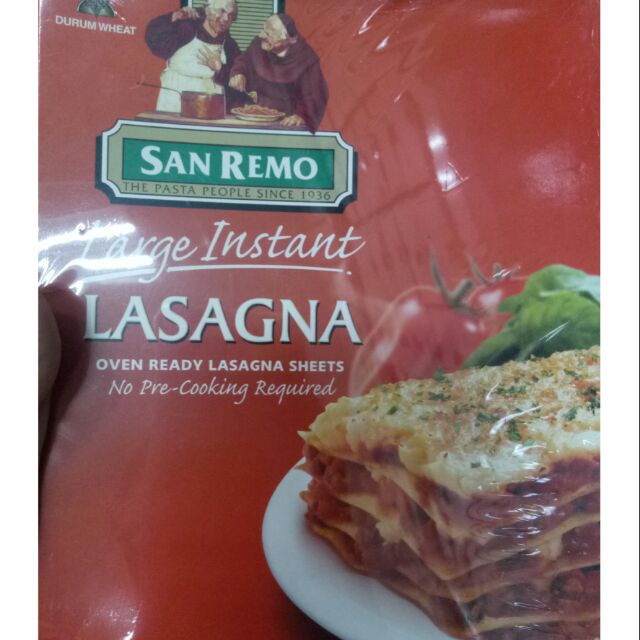 San Remo Large Instant Lasagna Shopee Philippines