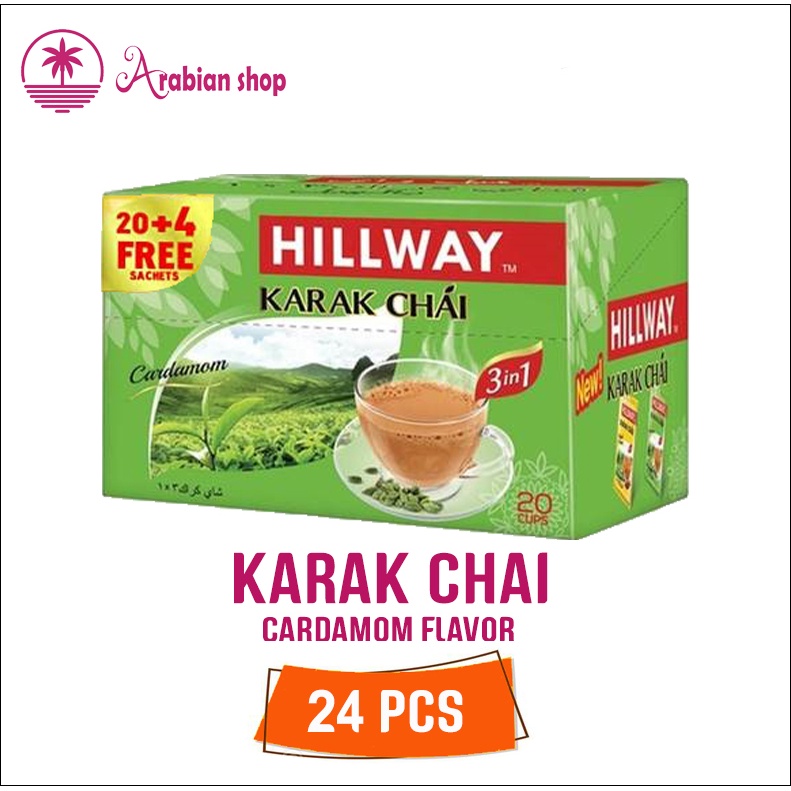 Arabian shop karak chai / milk tea 3in1 with cardamom flavored (24 pcs