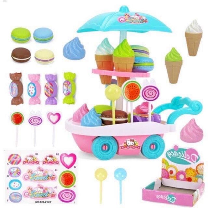 Mini Ice Cream Candy Car Toy Sweet Dessert Cart Shopee Philippines