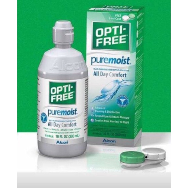 OPTIFREE Puremoist Multipurpose contact lense solution expire June