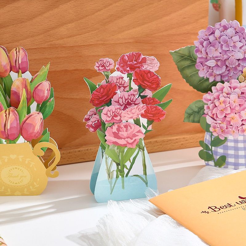 Special Popup Paper Flower Bouquet Letter Card for Monthsary, Mother's