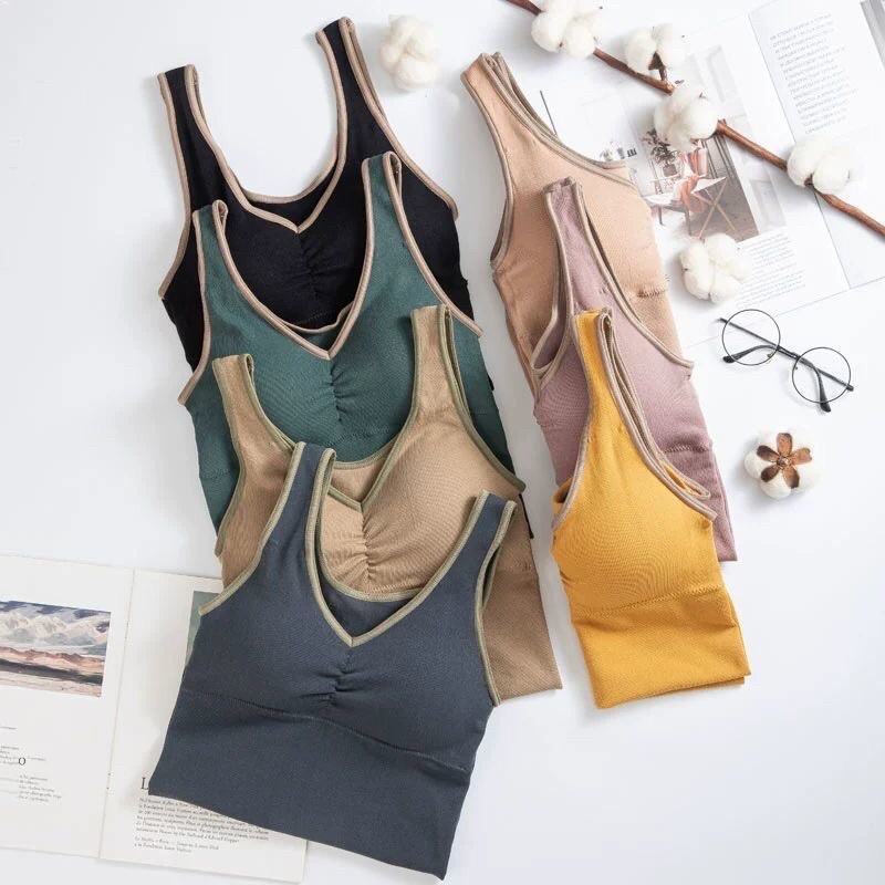 COD Korean Yoga Sportbra U back bra Backless Wrapped Chest Vest bras