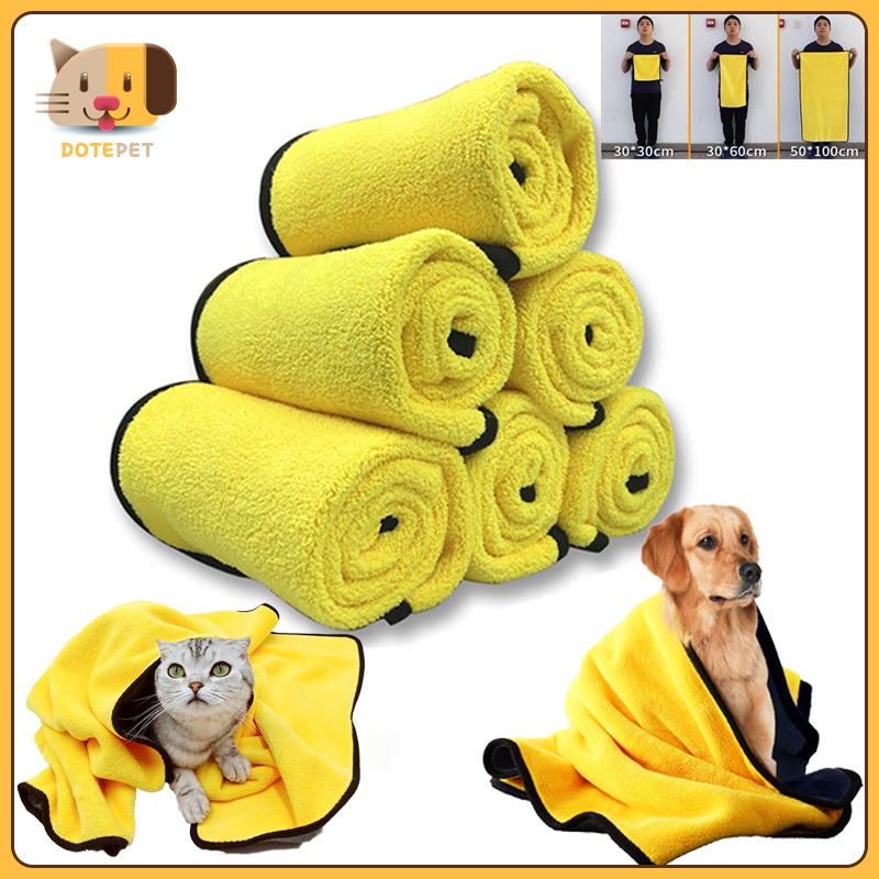 Dog Towel Pet Bath Towel Cat Towel Microfiber Super Strong Absorbing