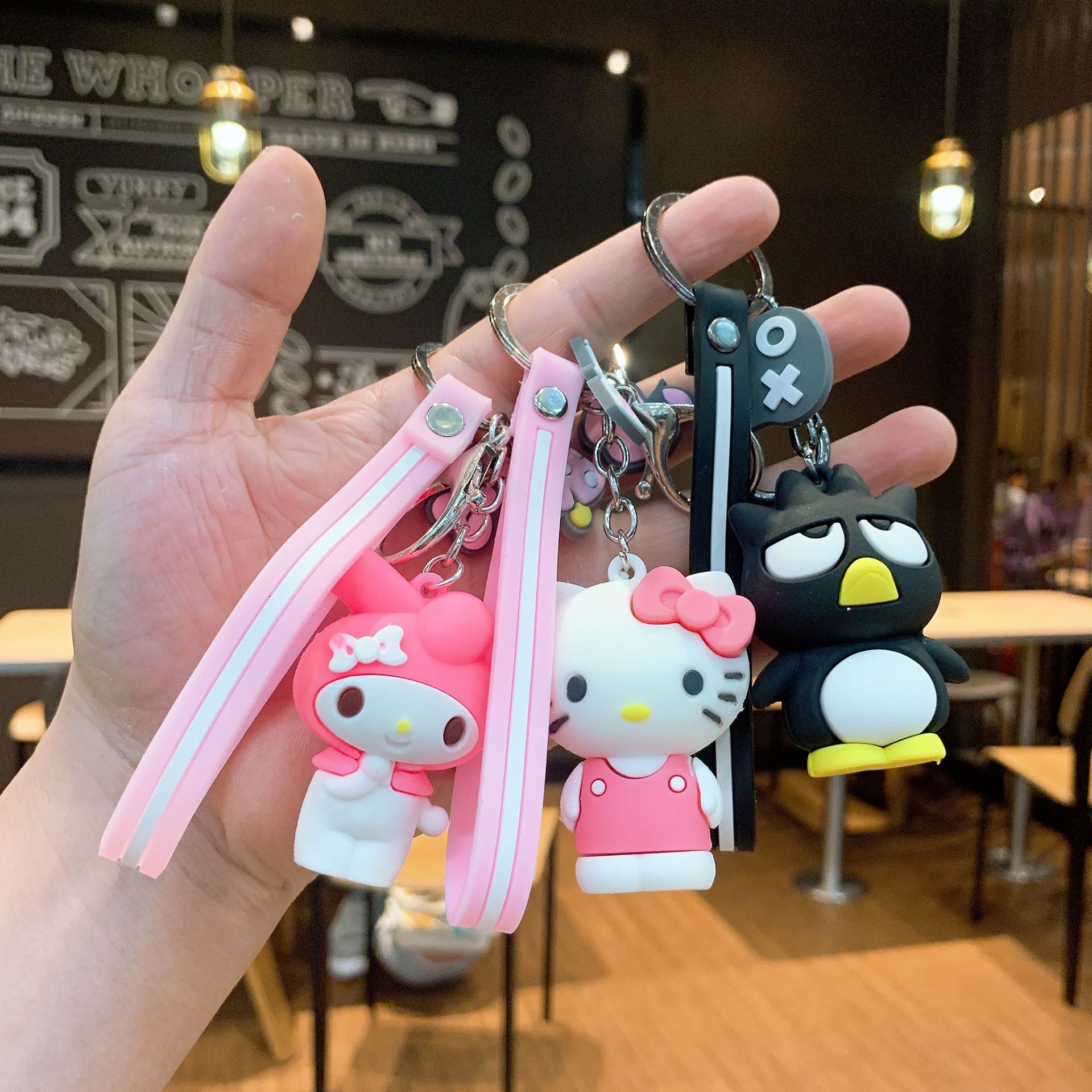 Cartoon Kuromi MY Melody Hello Kitty Cinnamoroll Melody Keychain For