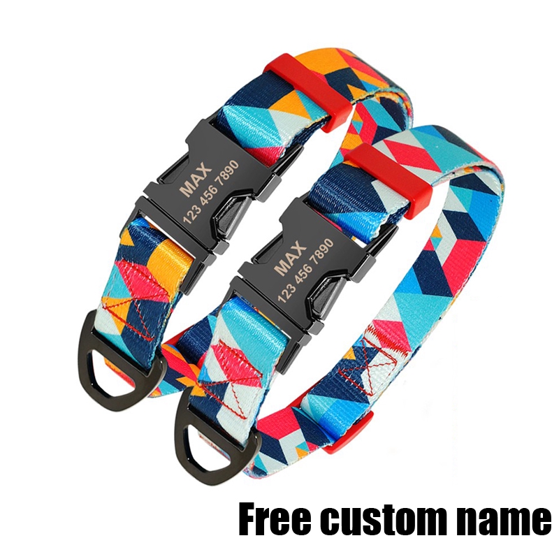 Customizable dog collar adjustable large dog leash Personalized Pet