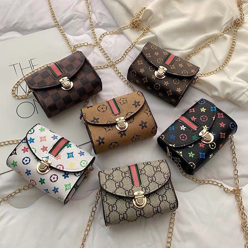 Gilrs Kid LV Cute Mini Sling Bag Shopee Philippines