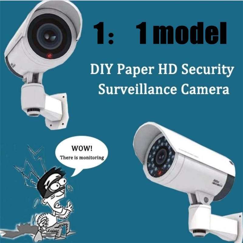 DIY Paper HD Security Surveillance Camera Handmade Props Monitoring