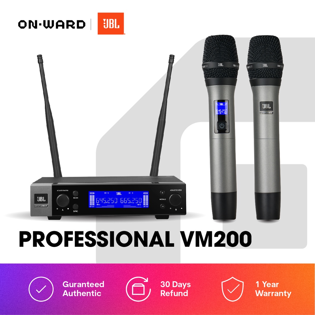 JBL Professional VM200 DualChannel Wireless Microphone System Shopee