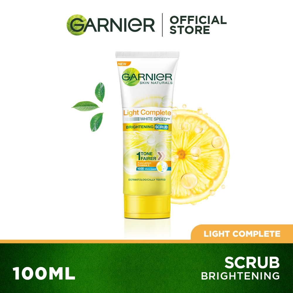 Garnier Light Complete Brightening Scrub 100mL [CLEANSER] Shopee
