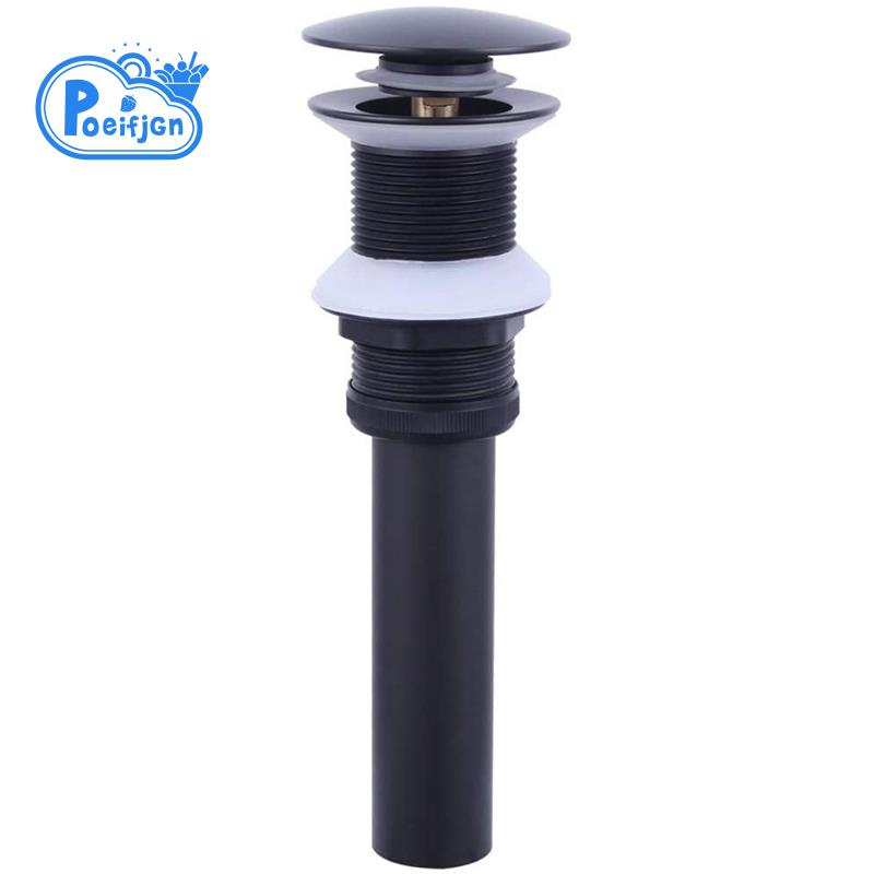 Matte Black Bathroom Basin Drain Brass Sink Waste Black Popup Bath Sink