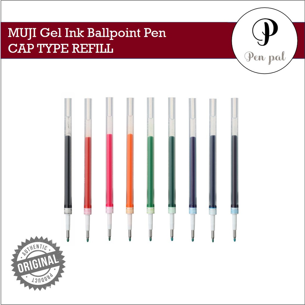 MUJI Gel Ink Ballpoint Pen CAP TYPE REFILL (PEN BODY NOT INCLUDED