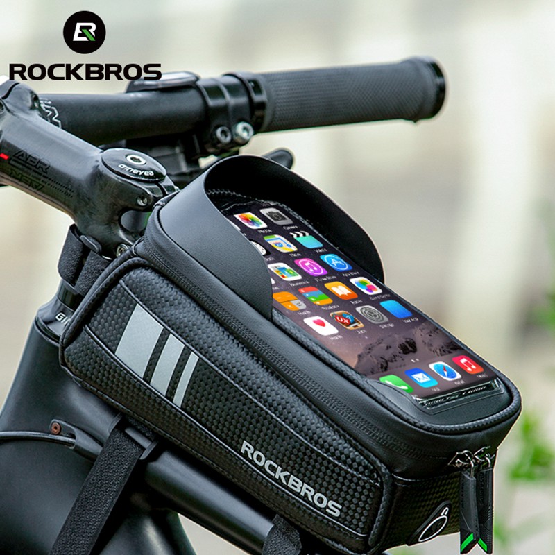 ROCKBROS Bike Bag Waterproof Touch Screen Cycling Bag Top Front Tube