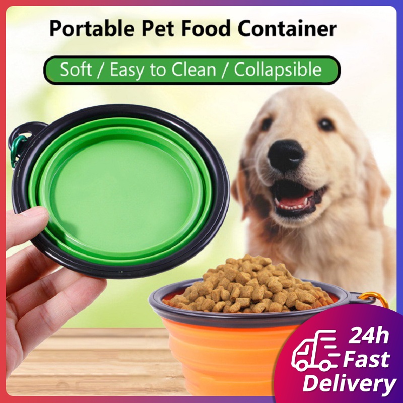 Pet Bowl Folding Silicone Dog Bowls Portable Water Bowl for Dogs Cat